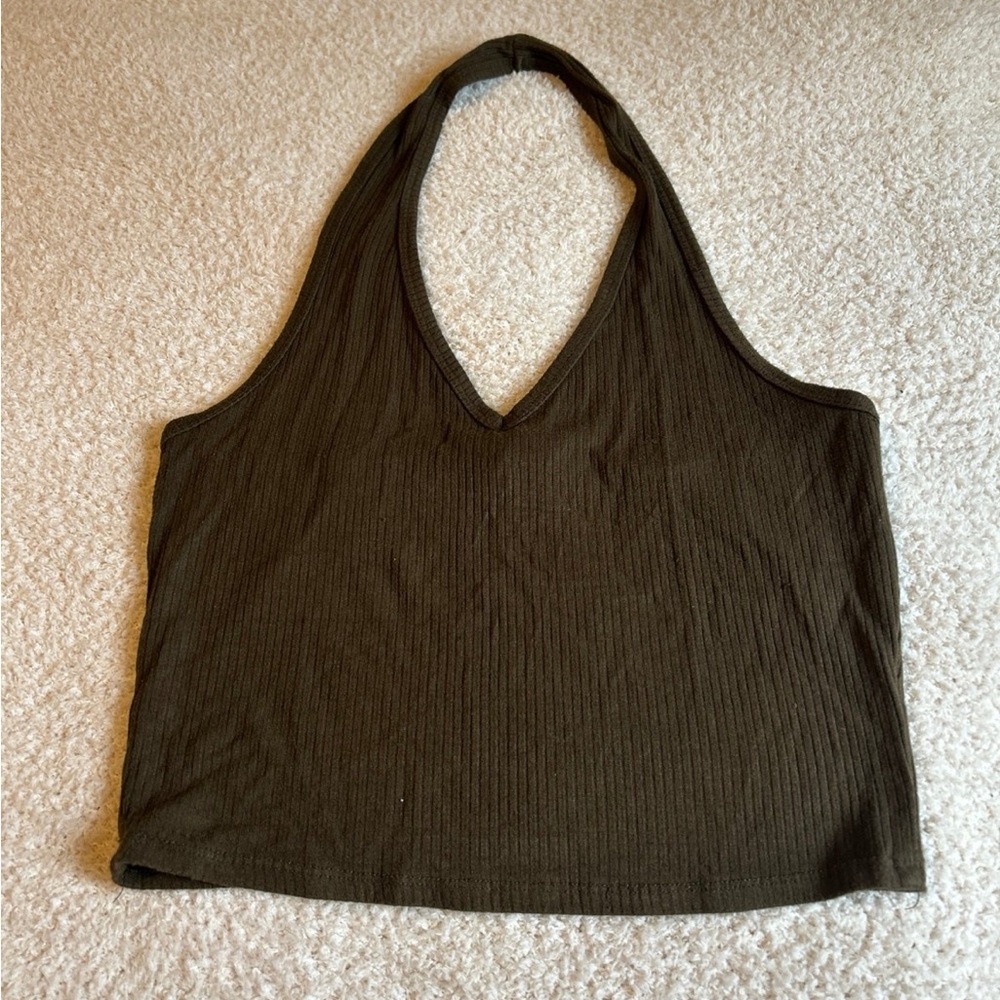 Green Olive Womens Girls Halter Top